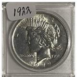 1922 Silver PEACE Dollar