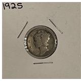 1925 Silver Mercury Dime