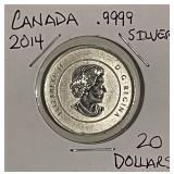 Silver Canada 2014 $20