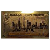 Dallas-FW 1 Goldback 1/1000 Troy Oz. Gold