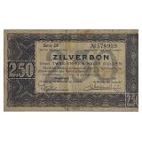 1938 Netherlands Silver 2.50 Gulden Note