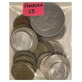 ~ 25 Foreign Coins