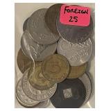 ~ 25 Foreign Coins