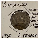 ERROR Coin Yugoslavia Die CLASH