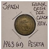 ERROR Coin Spain Die Break Reverse