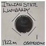1822M Lumbardy (Italy) Centesimo