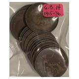 (14) Gr.Brit. 1915-1936 Pennys