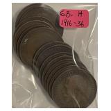 (14) Gr.Brit. 1915-1936 Pennys