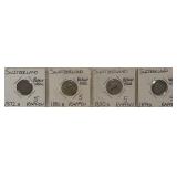 (4) 19th Cent. Switzerland Coins