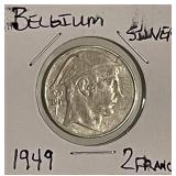 Silver 1949 Belgium 20 Francs