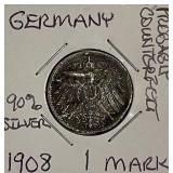 Possibly fake 90% Silver German Mark 1908