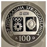 Silver PROOF 1983 Yugoslavia 100 Dinara