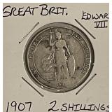 Silver 1907 Gr.Brit. 2 Shillings