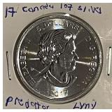 Troy Oz. 2017 Canada 5 Dollars