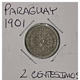 1901 Paraquay 2 Centesimos