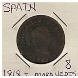 1818J Spain 8 Maravedis