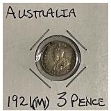Silver 1921 Australia 3 Pence