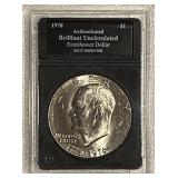 Cert. BU 1976D Eisenhower Dollar V2
