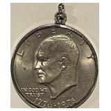 UNC 1976D Variety II Ike $1 in bezel