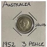 Silver 1953 Australia 3 Pence