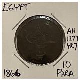 1866 Egypt 10 Para