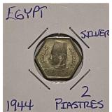 Silver 1944 2 Piastres