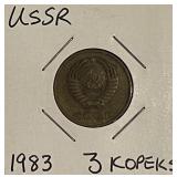 Highly Collectable USSR 1983 3 Kopeks