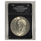 Cert. BU 1976P Eisenhower Dollar V2