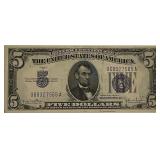 1934D $5 Blue Seal S.C. Really Nice!