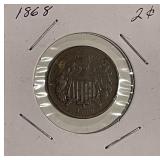 1868 2 Cent Piece