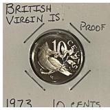 1973 PROOF Br.V.Islands 10 Cents