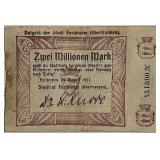 1923 Germany 2 Million Mark Banknote