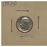 1953D Silver Roosevelt Dime