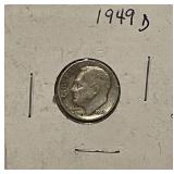 1949D Silver Roosevelt Dime