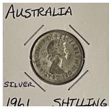 Silver 1961 Australia Shilling