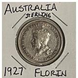 Silver 1927 Australia Florin