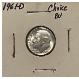 1961D Silver Roosevelt Dime