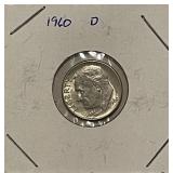 1960D Silver Roosevelt Dime