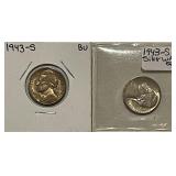 Two Silver War Nickels High Grade
