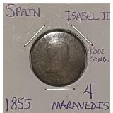 1855 Spain 4 Maravedis