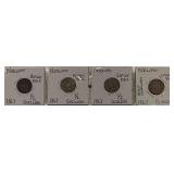 (4) Select 19th Century Norway Coins