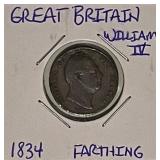 1834 Gr.Brit. Farthing William IV