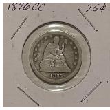 1876CC Silver Carson City S.L. Quarter