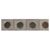 (4) Australia Half Pennys