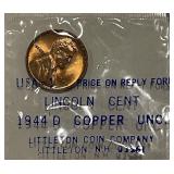UNC Littleton Pkg. 1944D Cent