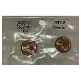 BU 1954 D&S Cents