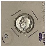 1959 PROOF Silver Roosevelt Dime