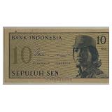 1964 Indonesia 10 Sen Banknote