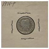 1914 Silver Barber Dime