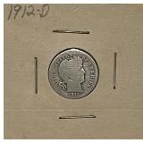 1912D Silver Barber Dime